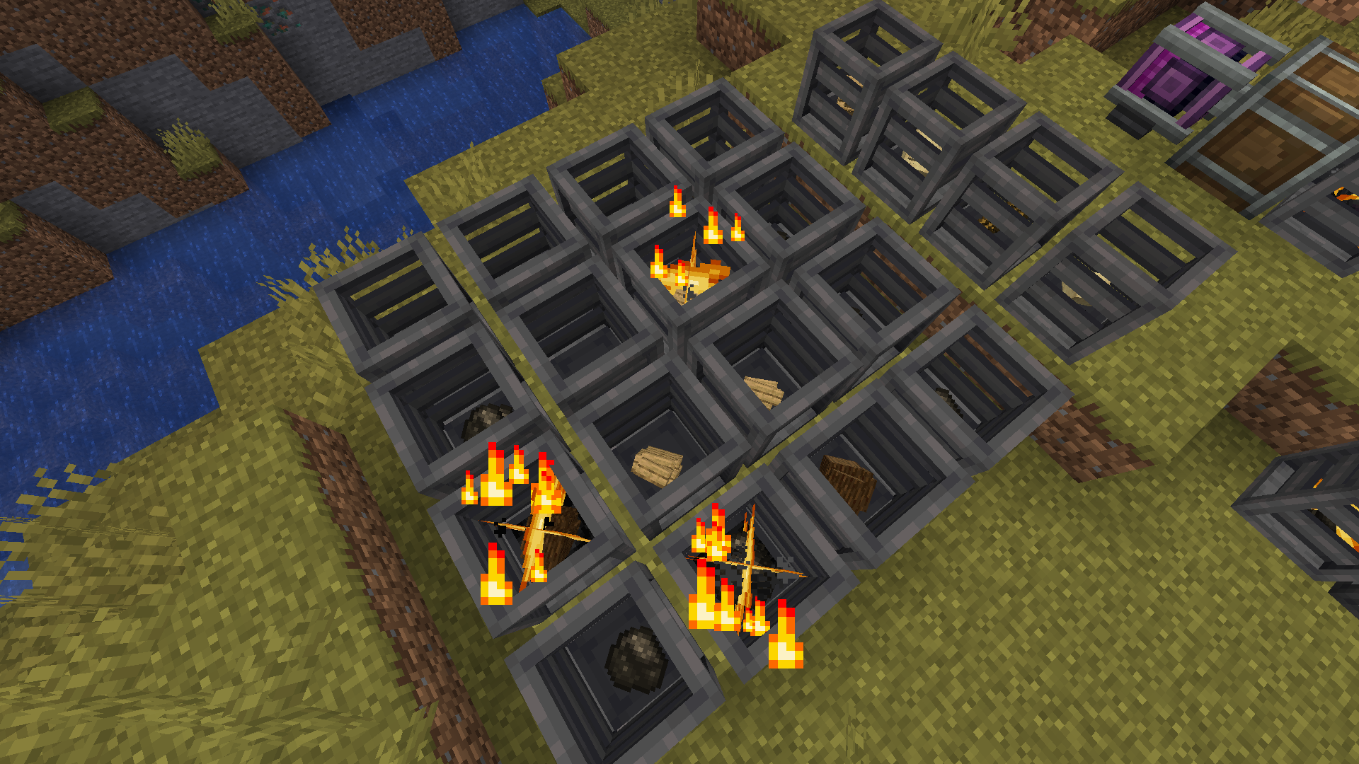 The burner burning