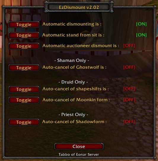 <p>Config Menu - /ezd</p>