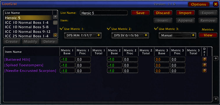 <p>This is the list display while creating/modifying a list.</p>
