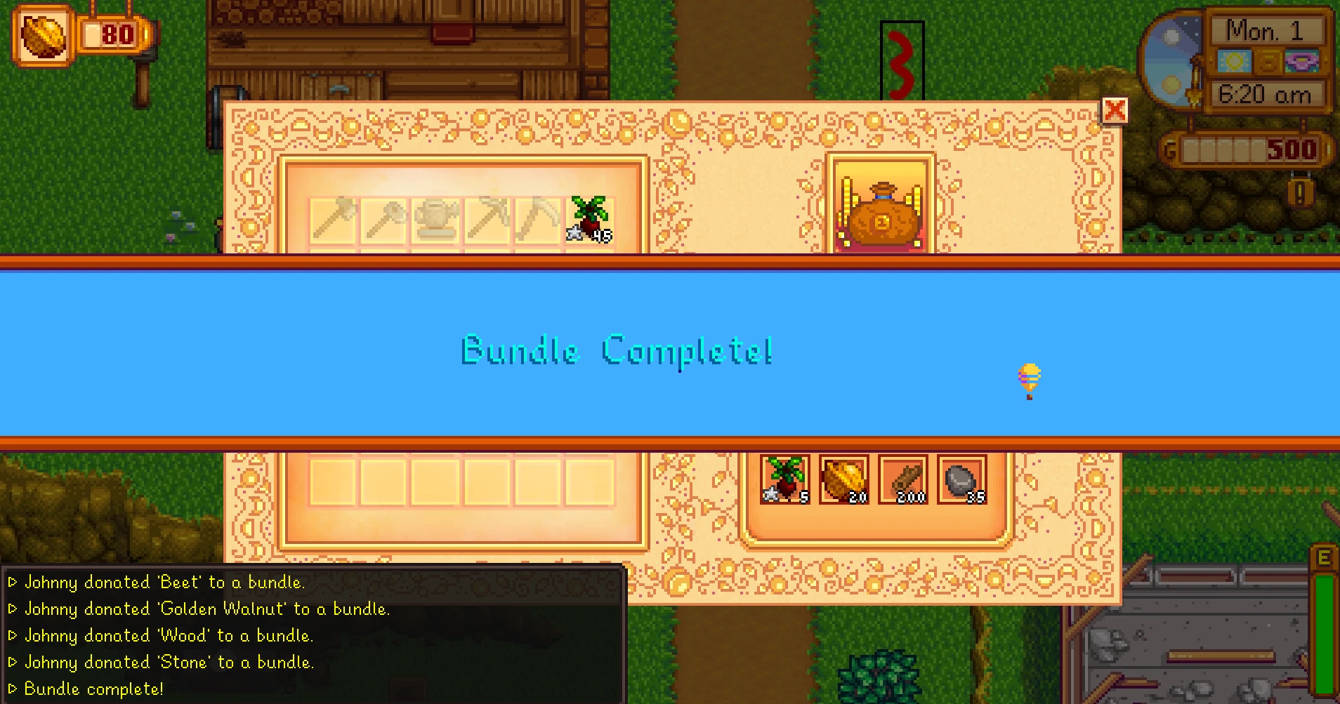 Bundle Completion Screen + Multiplayer Messages