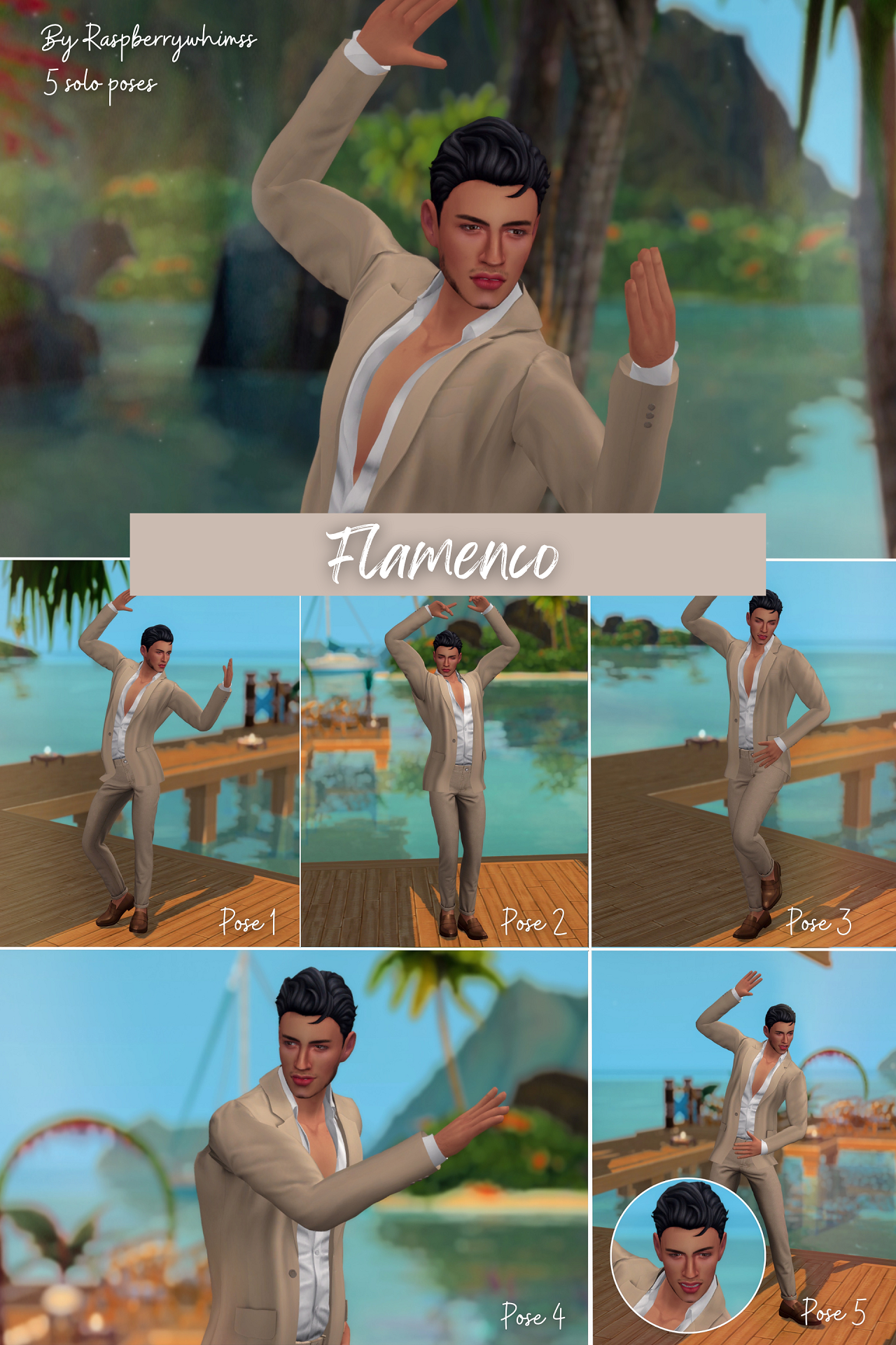 [Raspberrywhimss] Flamenco Pose Pack Preview Images