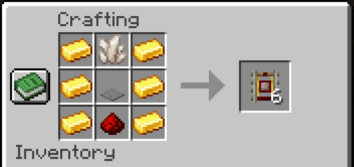 Powered Detector Rail Crafting Recipe