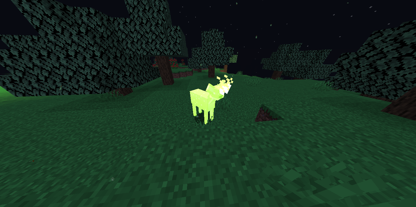 A Luminous Deer at night