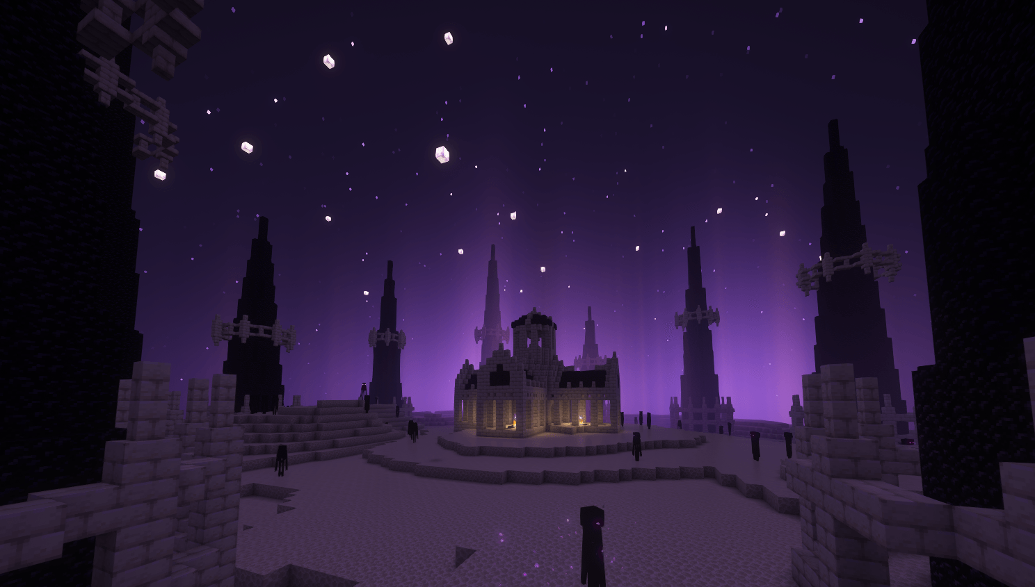 Thumbnail The End with Complimentary Shaders! (included in the modpack)