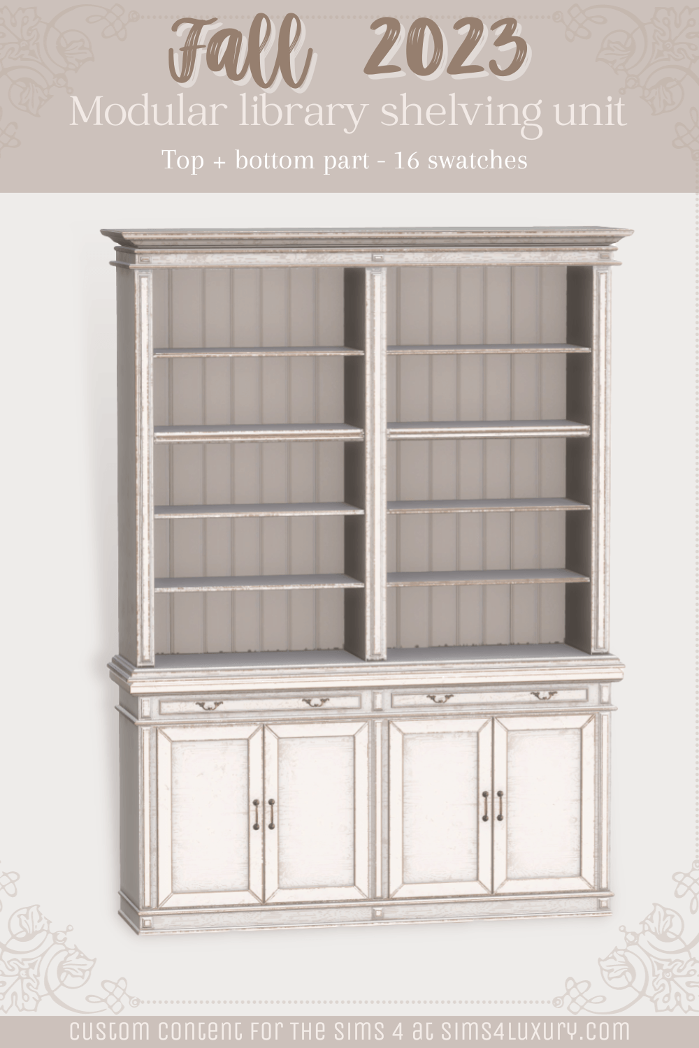  Fall 2023 - Library shelving unit (modular) - Bottom