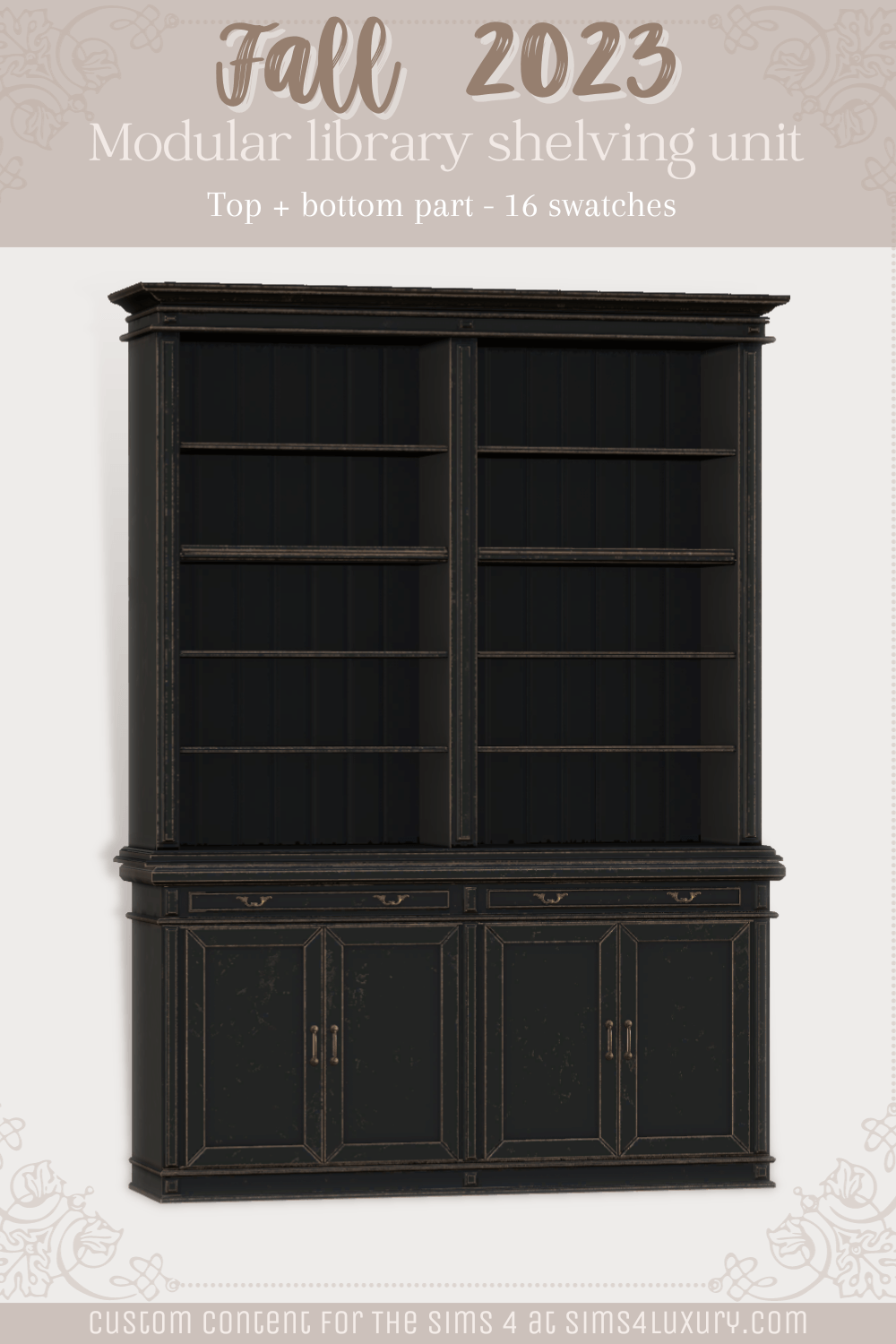  Fall 2023 - Library shelving unit (modular) - Bottom