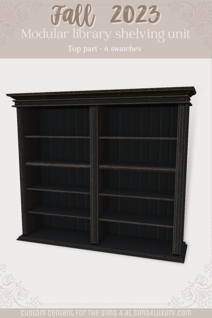 Fall 2023 - Library shelving unit (modular) - Top