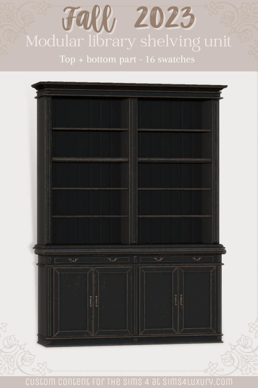 Fall 2023 - Library shelving unit (modular) - Top