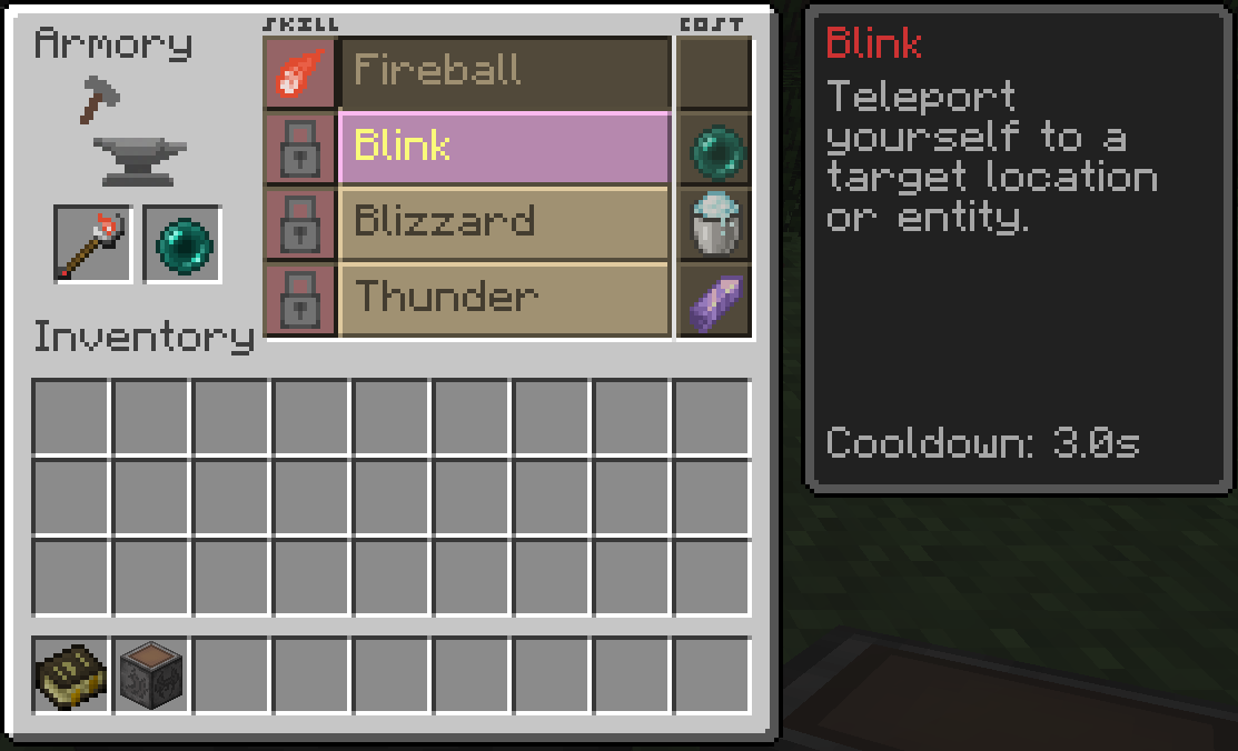 Unlock new skills at the Armory!