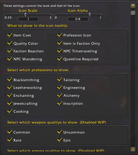 Addon Settings