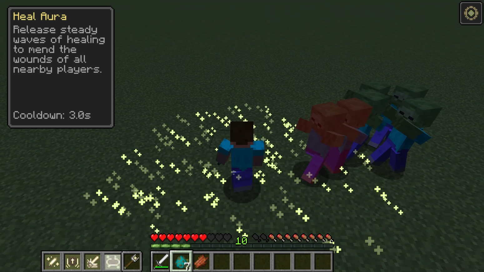 Release steady waves of healing to mend the wounds of all nearby players.