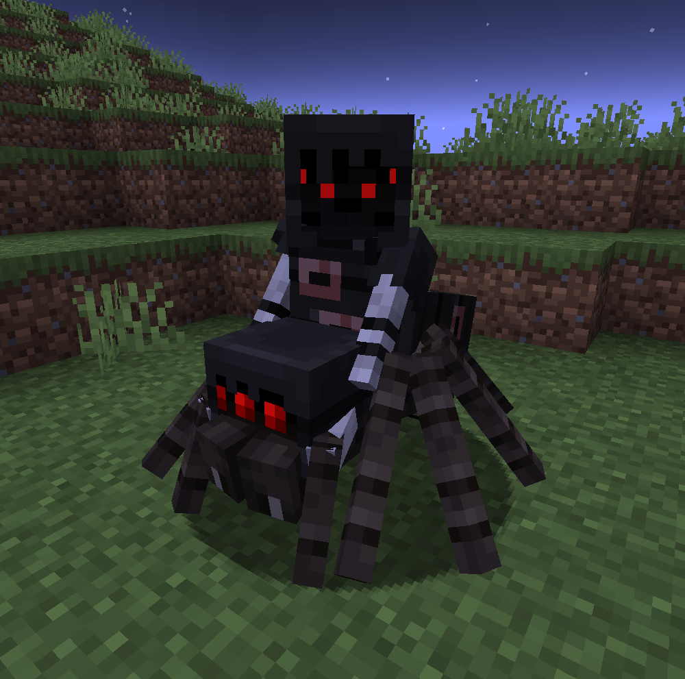 Spider Jockey variant (+ Skeleton Jockey from Skeletons Revamped)