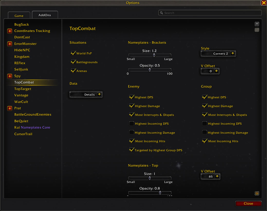 TopCombat - World of Warcraft Addons - CurseForge