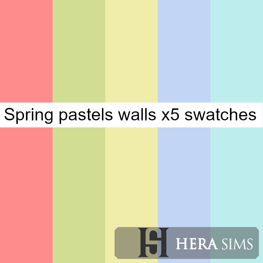 Spring pastels - wall set