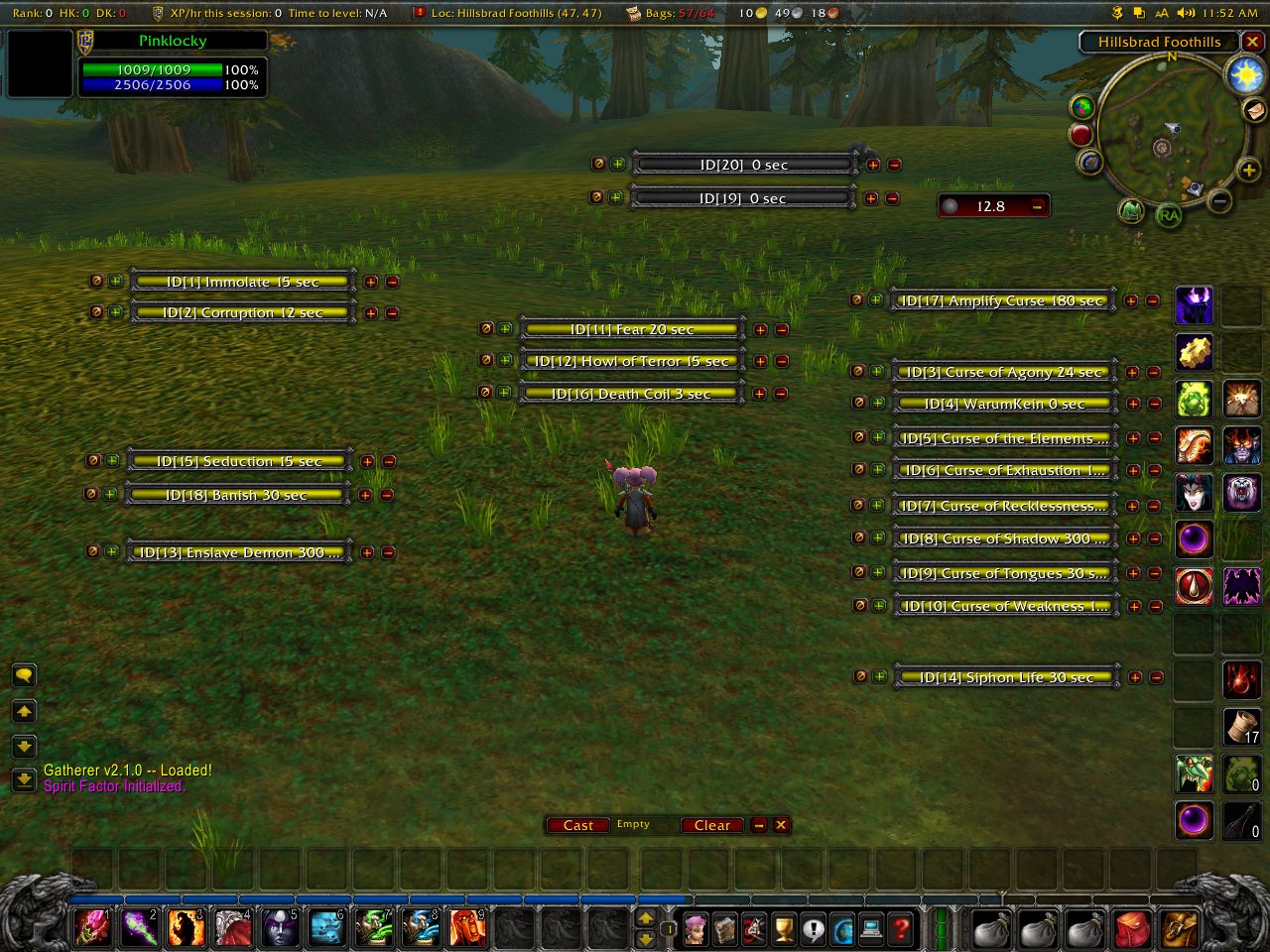 <p>Warlock Config Screen</p>