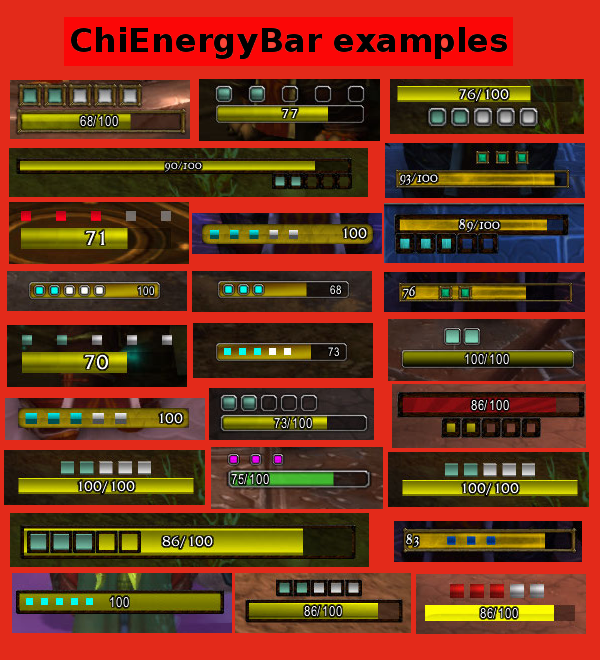 <p>Examples of customized bars.</p>