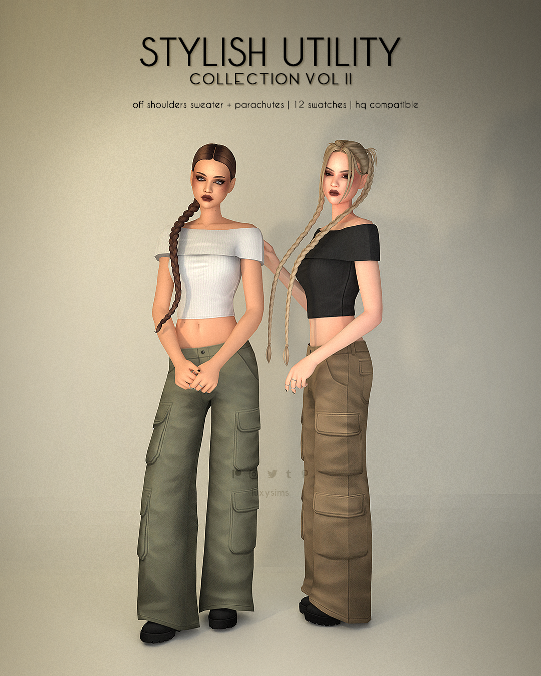 Luxy_StylishUtilityCollection_Vol_II_OffShouldersSweater_Croptop+Parachutes