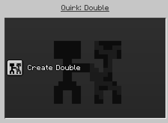 One of the many quirks: Double