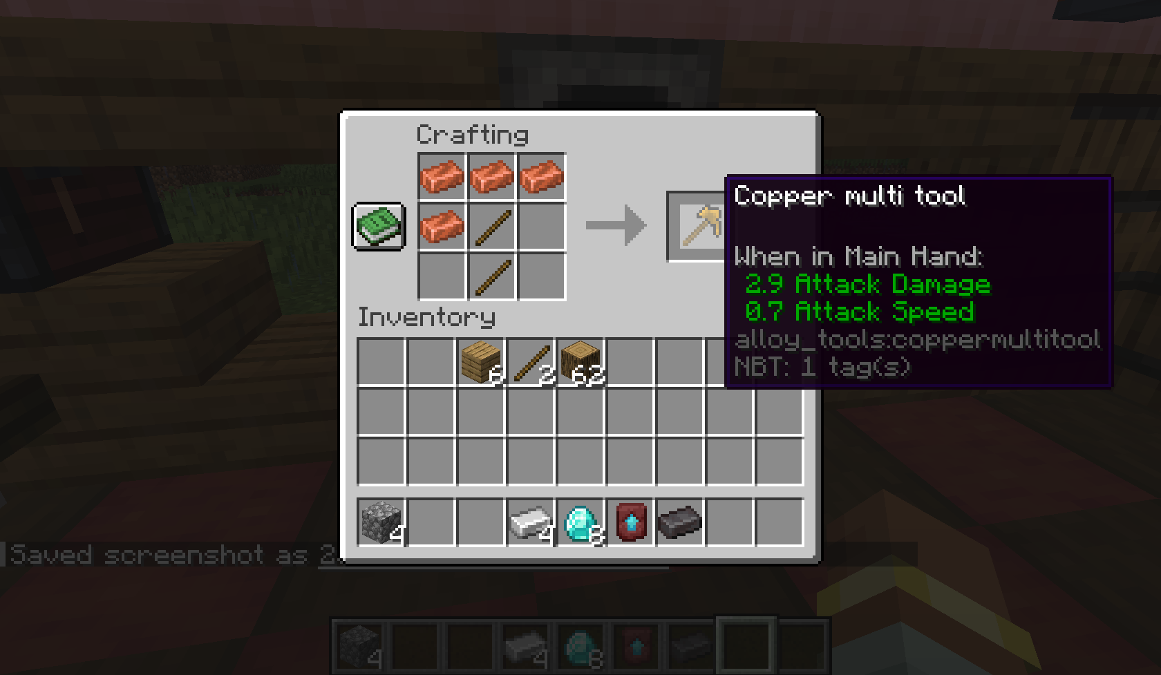 Thumbnail recipe for the copper tool!