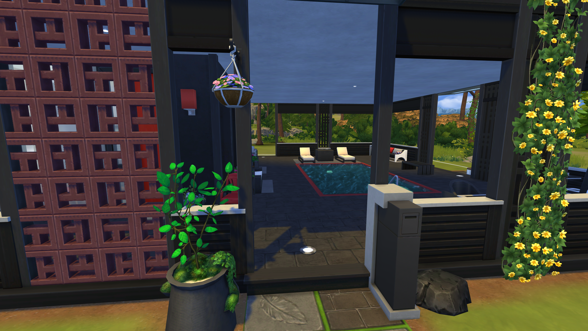 Thumbnail Entering the home from the face brings you to the enclosed pool deck, lounge area, and front door