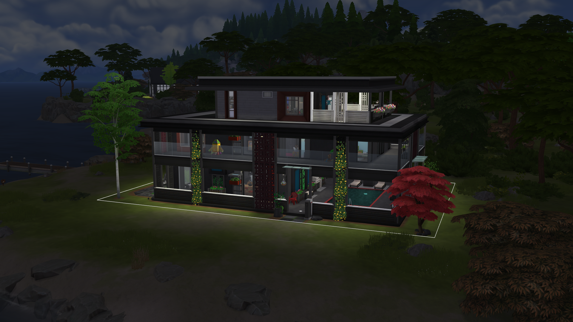 Thumbnail A thematic photo of the home at night
