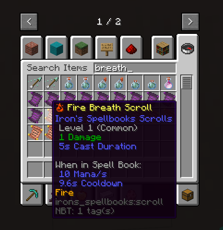 Fire Icon Class on a Spell