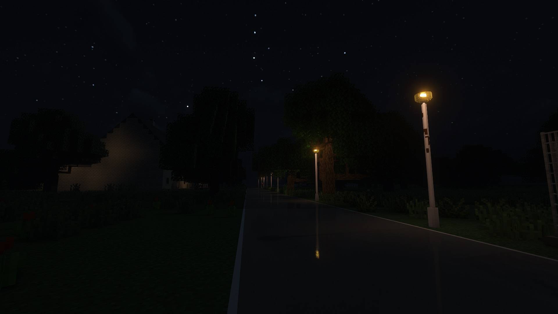 Road in night time