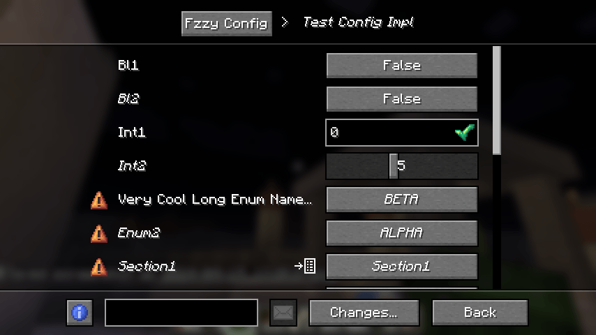 Config Screen