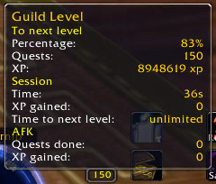 <p>Shows the new tooltip from version 0.0.3.</p>
<p>Shows:
- Level data
- Session data
- AFK data</p>