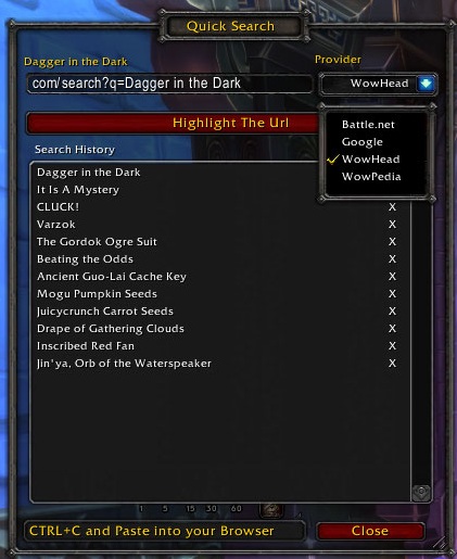 <p>Show the available search providers</p>