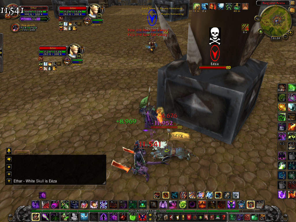<p>Using Tacktic mod only</p>
<p>Image showing;</p>
<p>WHITE SKULL on takedown target</p>
<p>RED ARROW on enemy healer</p>
<p>BLUE ARROW on friendly healer</p>