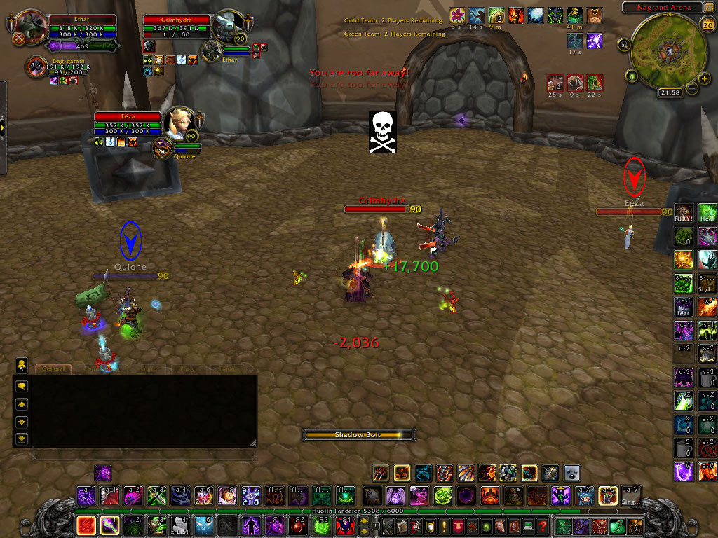<p>Using Tacktic mod only.</p>
<p>Image showing;</p>
<p>WHITE SKULL on takedown target</p>
<p>RED ARROW on enemy healer</p>
<p>BLUE ARROW on friendly healer</p>