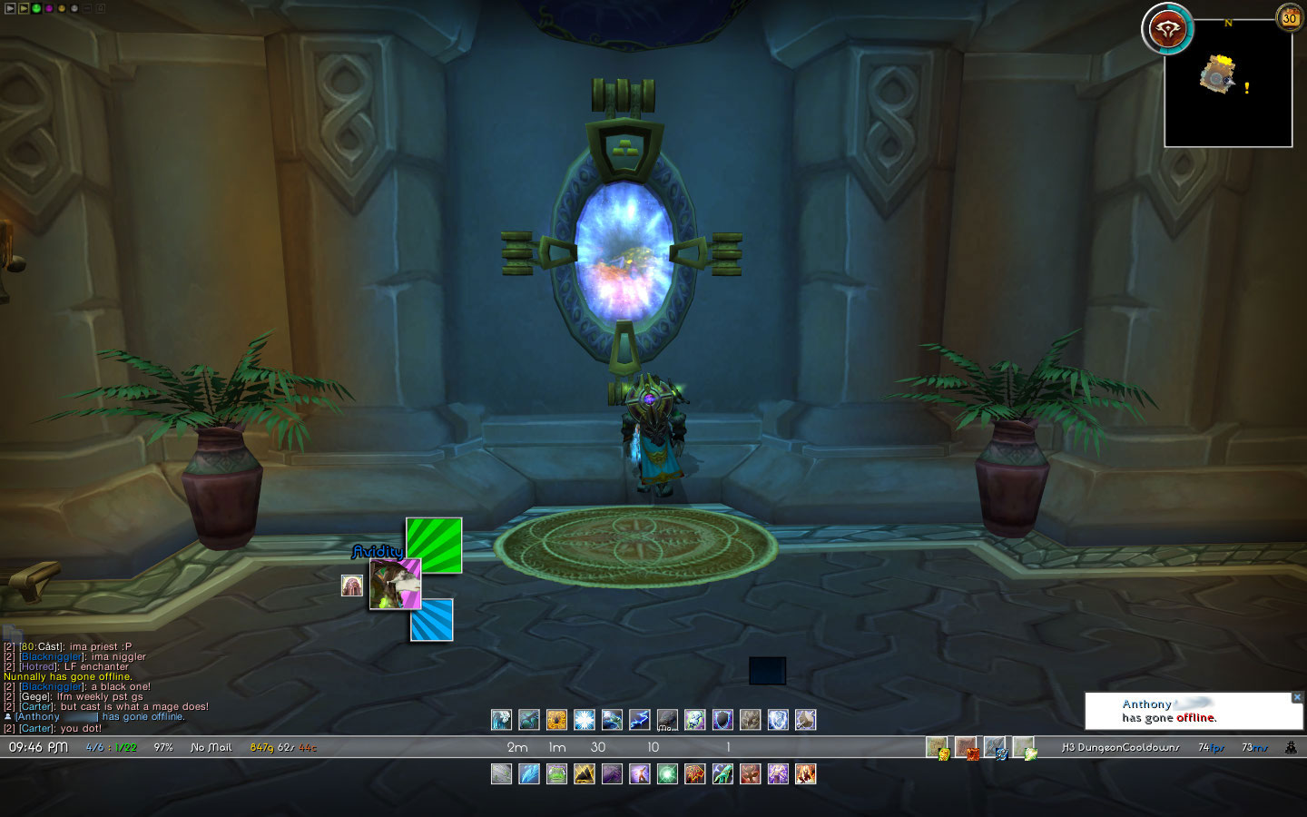 <p>Just showing my Toast Frame on the opposite side of the screen from the chat window.</p>