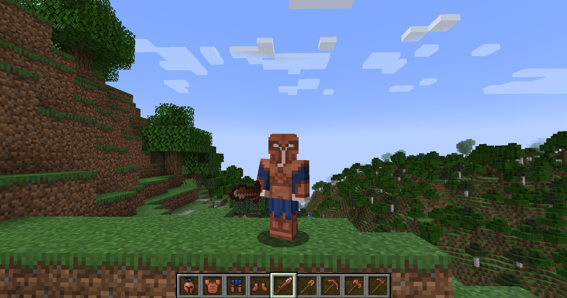 Vanilla-style copper armor and tools