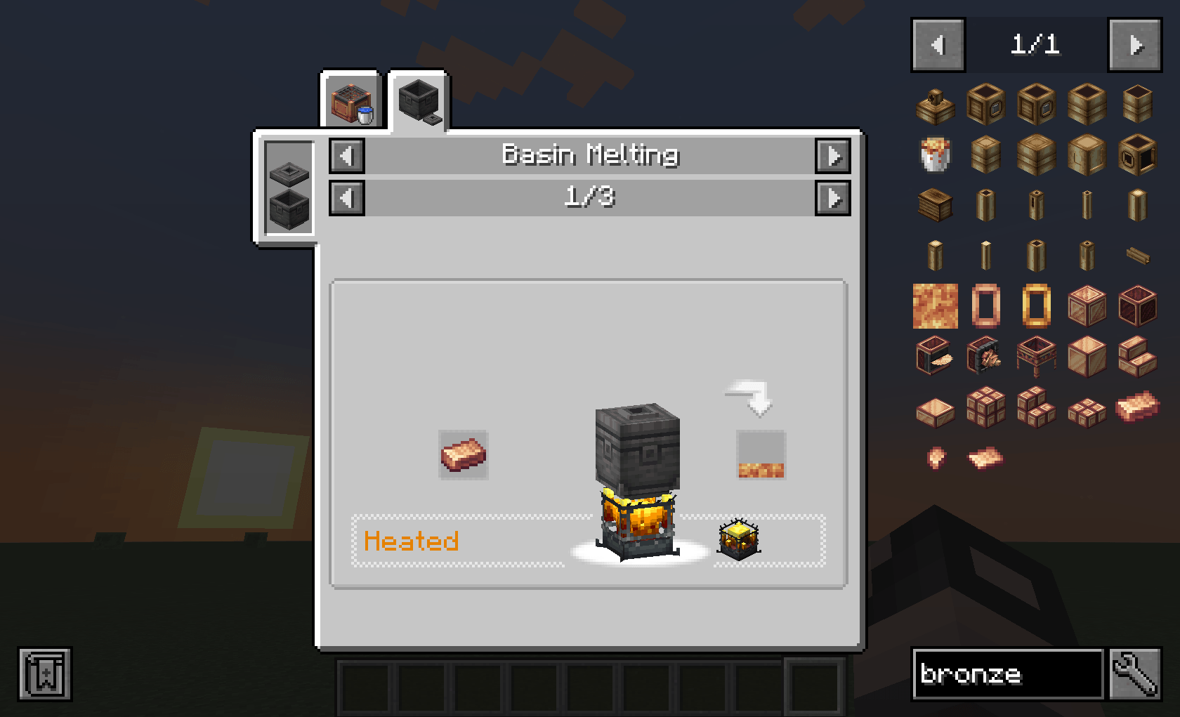 Thumbnail melting C_DDs bronze ingots into Bigcannon's molten bronze for cannon parts