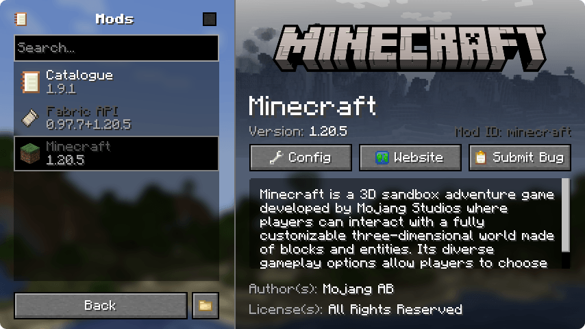 Catalogue in Minecraft 1.20.5+