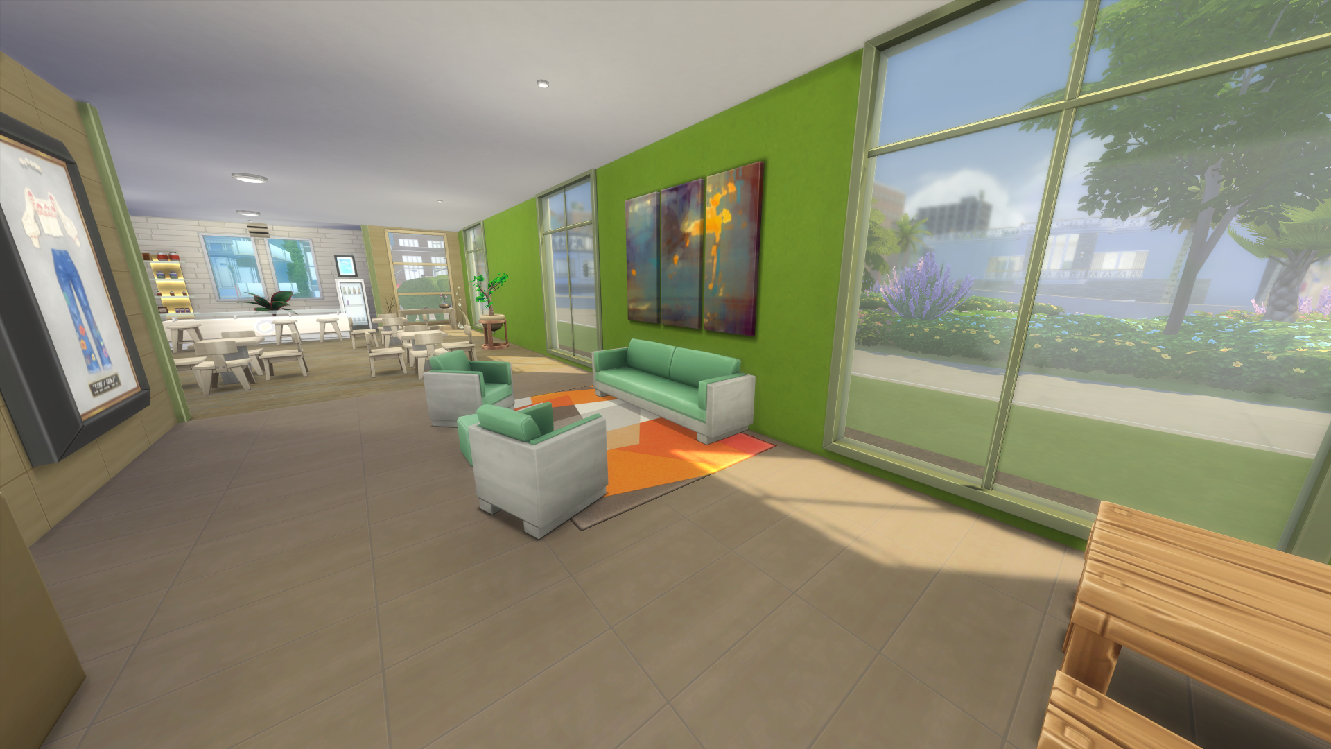 Thumbnail The health club bar includes space for lounging after a long day at work