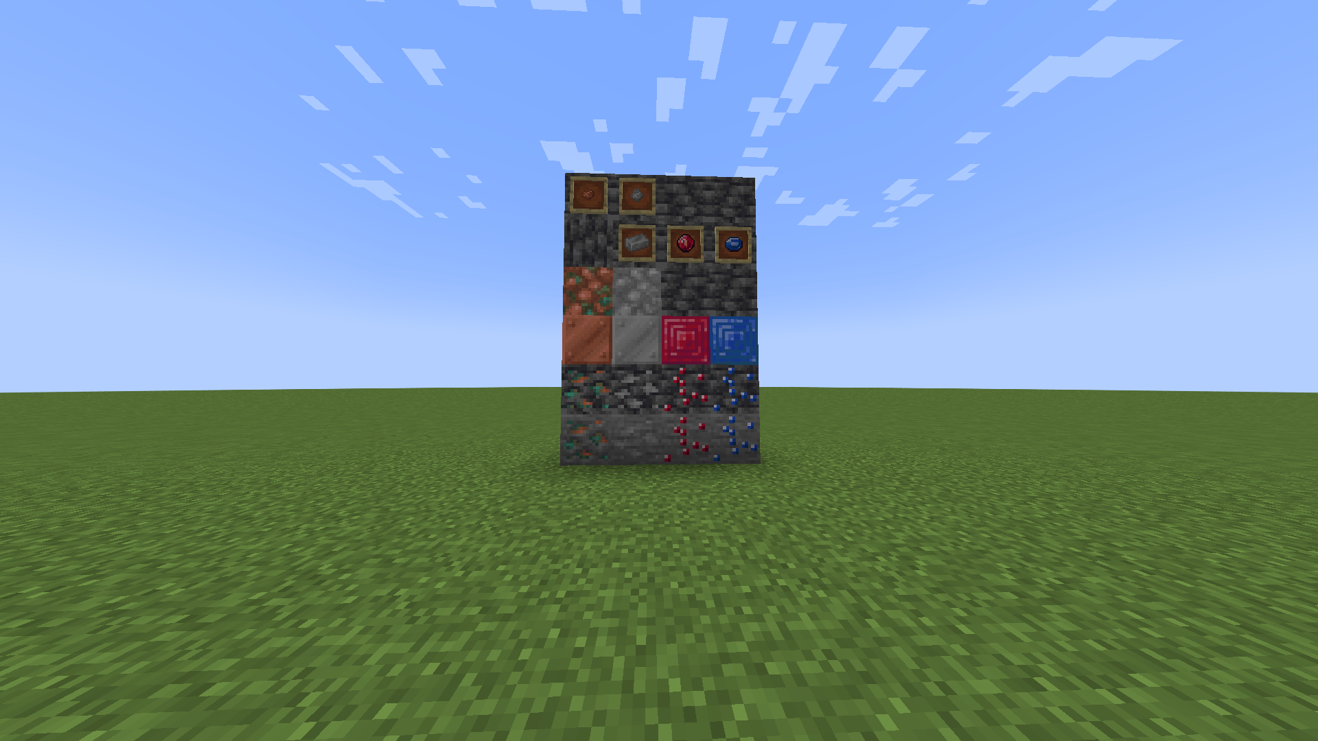 Thumbnail The stuff added as of 1.0.1 from left to right: Copper Nugget, Tin, Ruby, Sapphire
