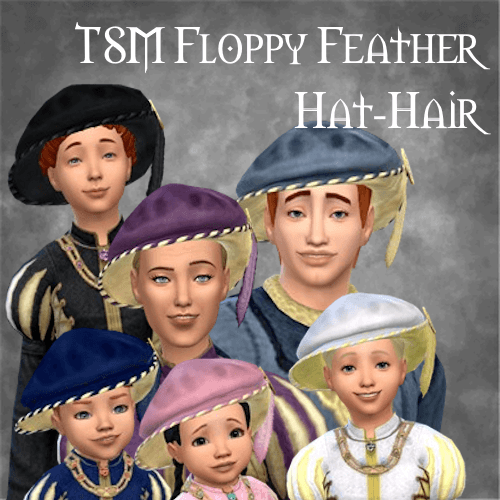 TSM Floppy Feather Hat - Hat-Hair Version