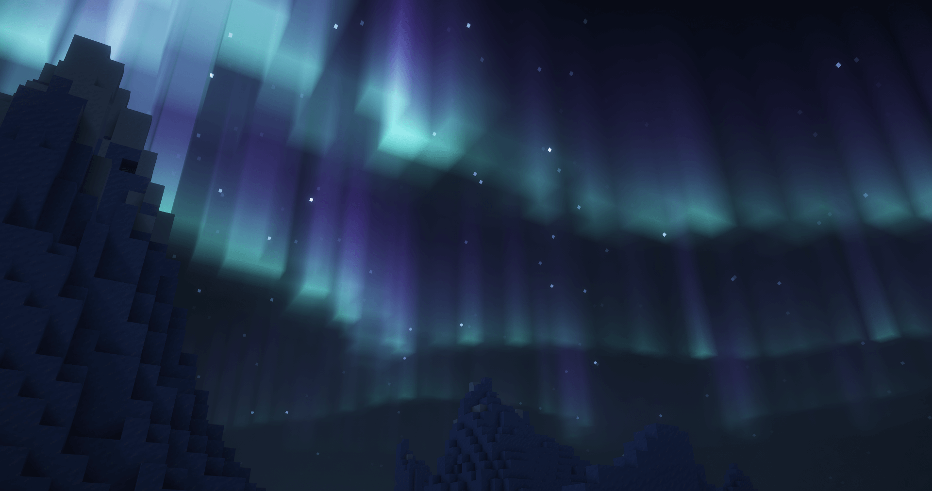 Thumbnail Brilliant greens and purples of the aurora grace the sky.