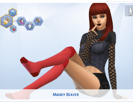 Thumbnail Red High Nylon Knee Socks