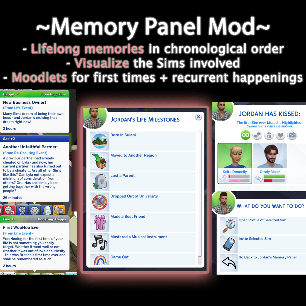 sims 4 mods photographic memory