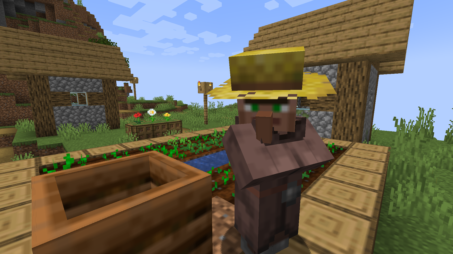Thumbnail A screenshot showcasing the blur shader's effect at a villager farm.