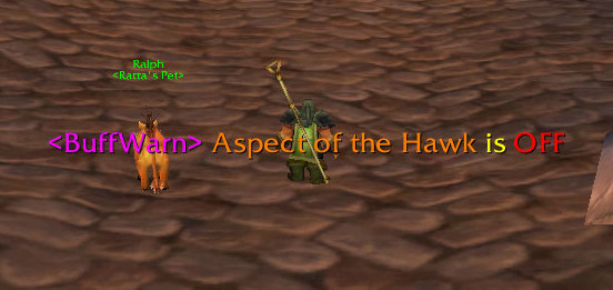 <p>Showing a BuffWarn alert letting you know a buff has gone off.</p>