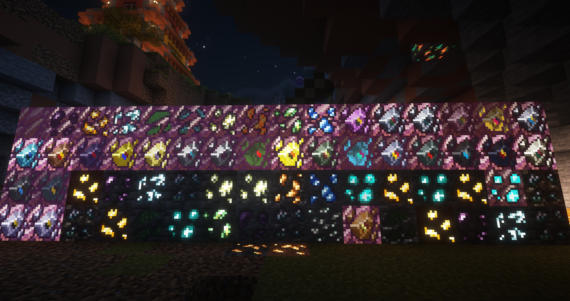 new glowing ores with shaders!