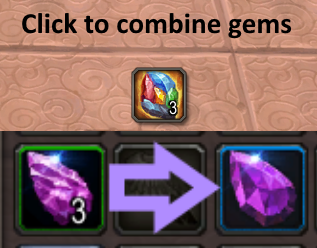 Click to combine gems