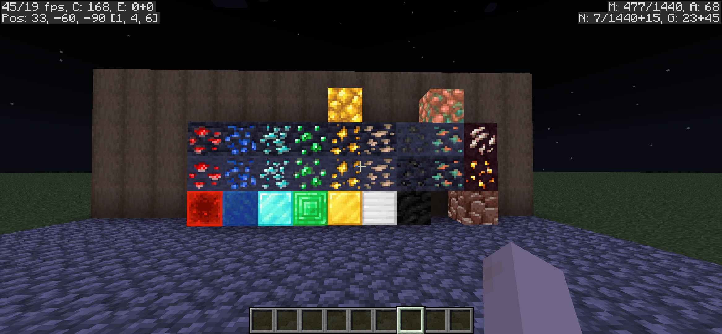 Shiny ores/block