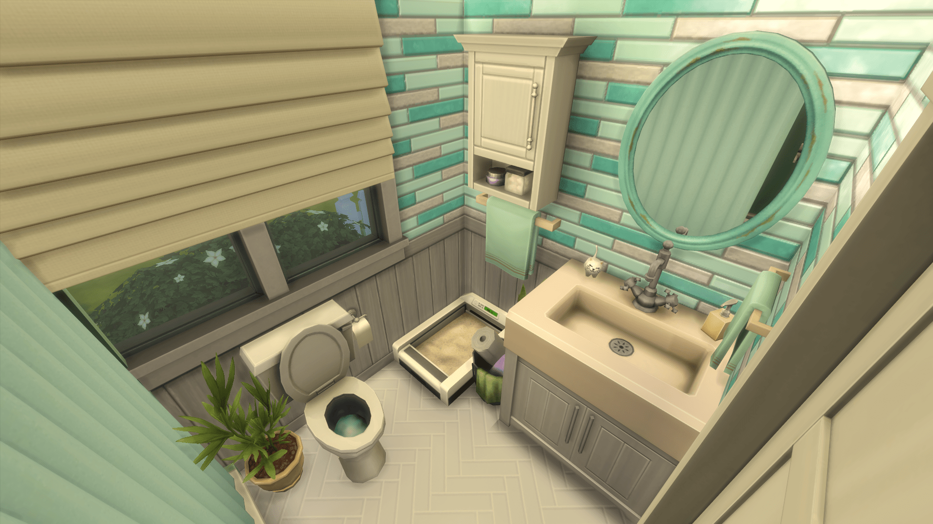 Family Mint Bathroom - Screenshots - The Sims 4 Rooms / Lots - CurseForge