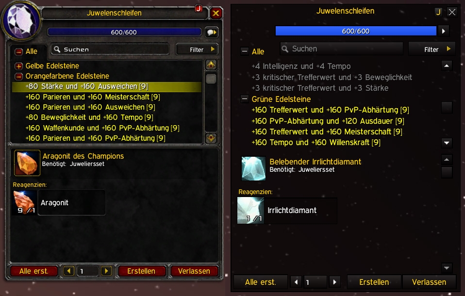 <p>Left side: Blizzard default<br>
Right side: With Aurora Addon</p>