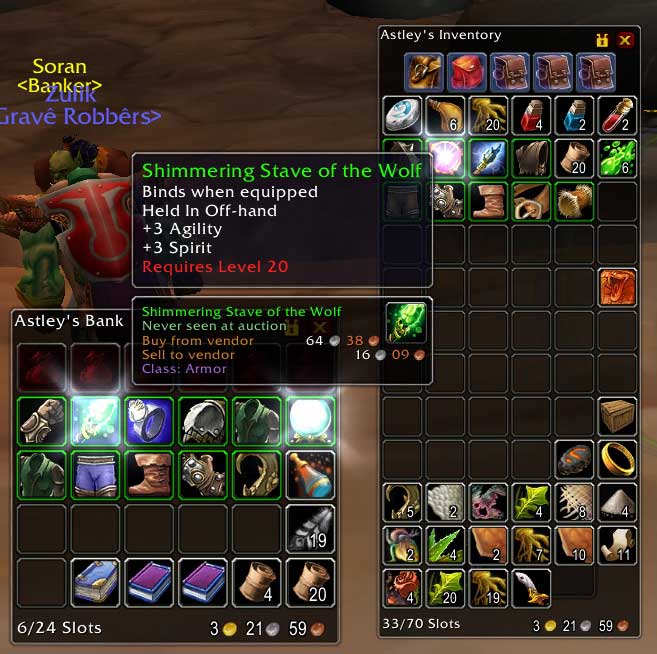 <p>Sample of &quot;/showme offhand&quot;</p>
